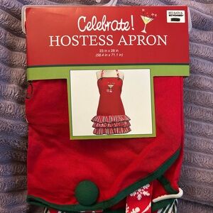 Bed Bath & Beyond Red Hostess Apron